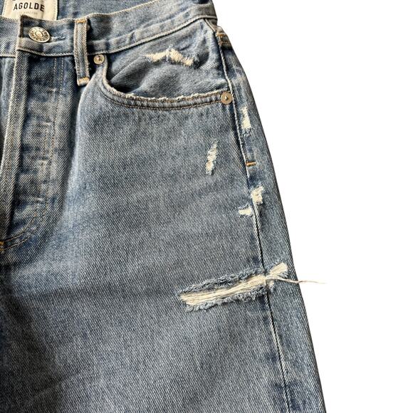 AGOLDE 90s Mid Rise Loose Fit Jeans Fall Out Distressed - Picture 7 of 12